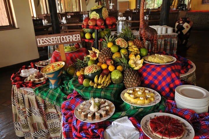 Delicious food served