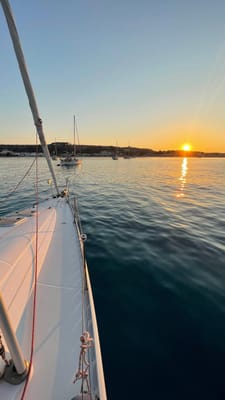 Palermo: Romantic Sunset Private Sailboat Tour with Dinner