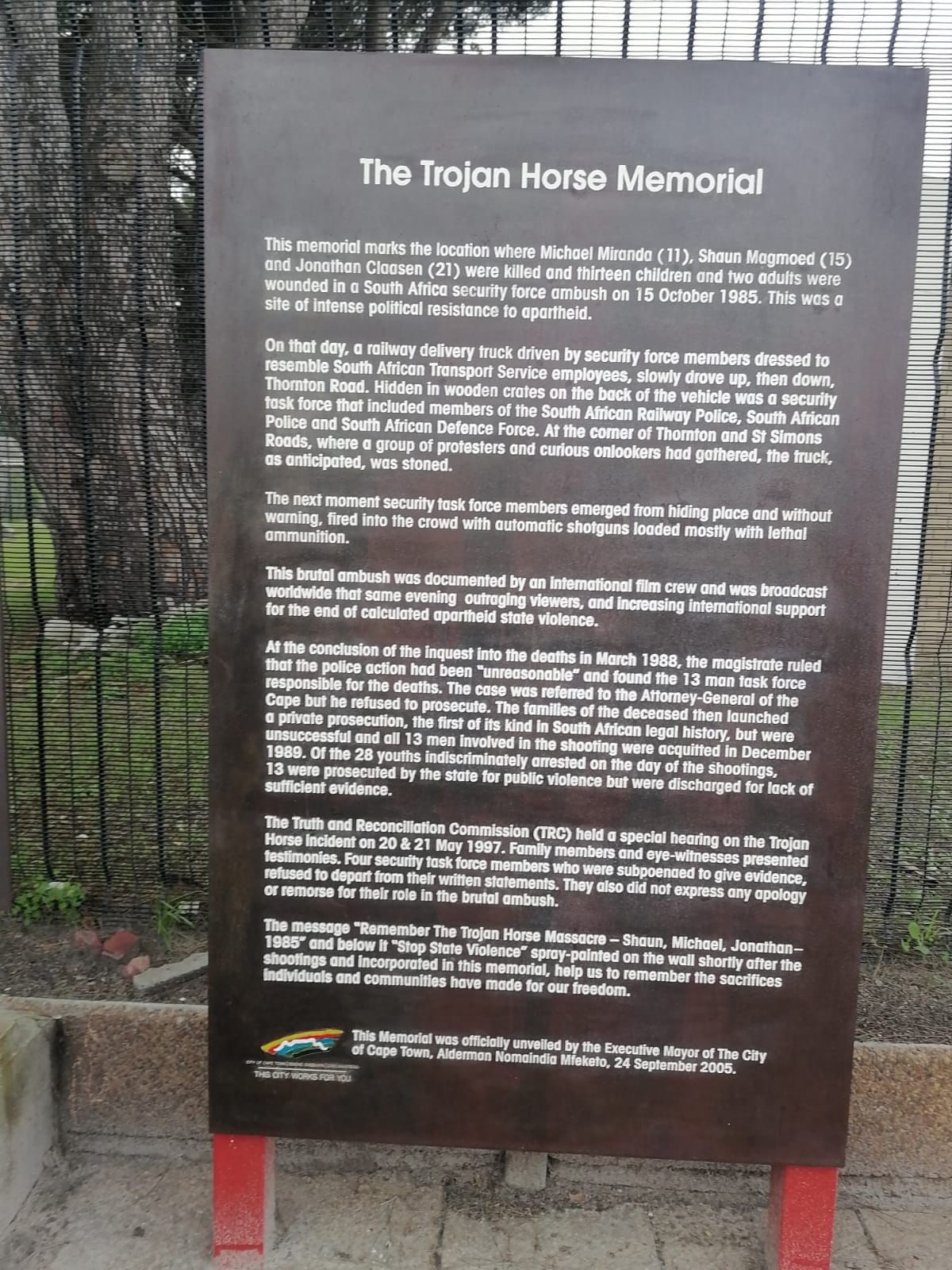 Cape Town anti-apartheid struggle. Cape Town. Guided.