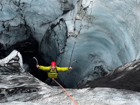 Ice climbing at Sólheimajökull