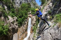 Repeling on Extreme Canyoning tour!