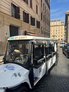 Rome: 3H Roman Churches Tour and Food Experience on a Golf Cart at sunset (8pm)