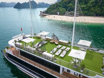 Halong Bay Hercules Premium Day Cruise with Cave, Island, Buffet