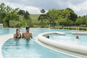 Happy family: spa bath and farm tour