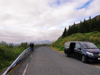 Our private tour luxury vehicle at Thingvellir