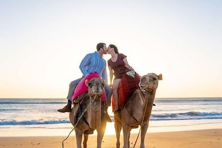 Sunset Camel Riding Adventure on Banana Beach, Taghazoute