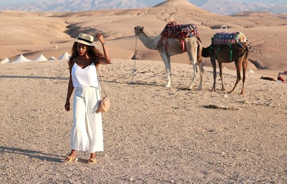 Marrakech to Agafay Camel Ride and Delicious Desert Lunch