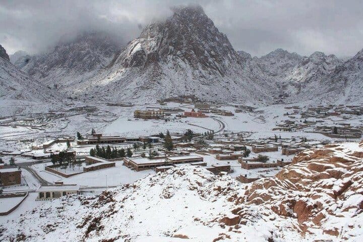 St Catherine’s Monastery and the Summit of Mount Sinai from Sharm