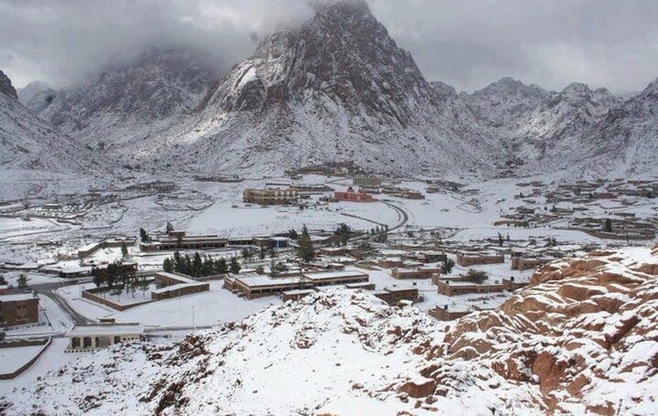 St Catherine’s Monastery and the Summit of Mount Sinai from Sharm