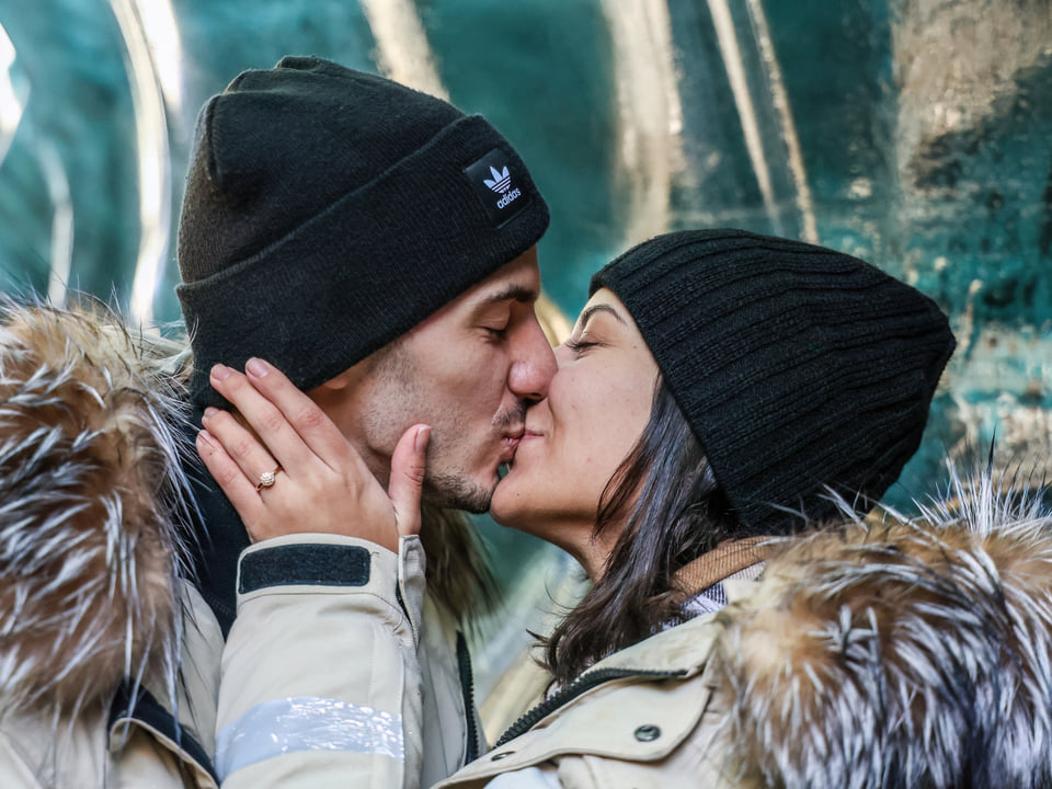 Glacier Proposal at Sunrise — Icarus Rising ehf