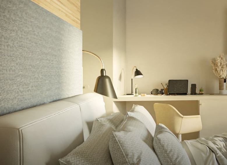 Kultahovi superior room with a view to the rapids of  river Juutua