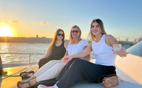 Istanbul Sunset Cruise with Wine on a Luxury Yacht