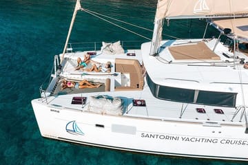 Santorini Sunset Catamaran Cruise with Greek Dinner and Drinks