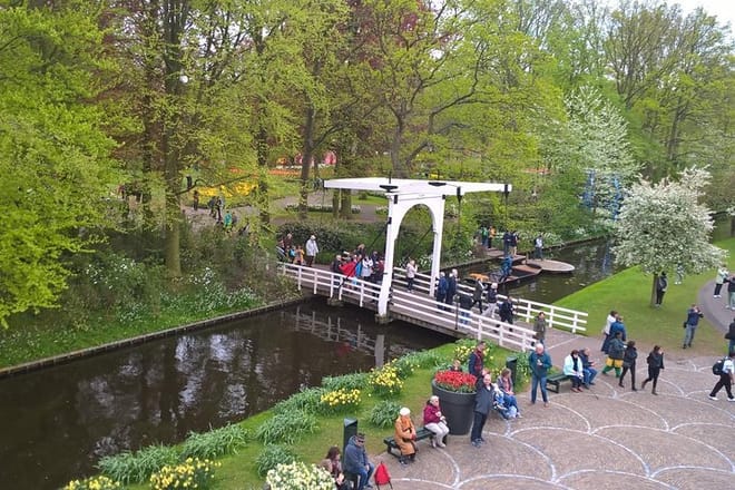 View of Keukenhof flower gardens