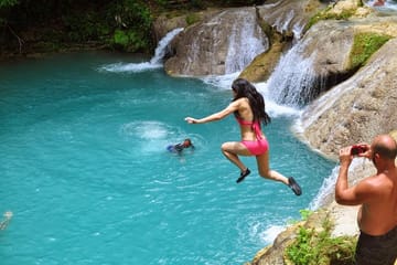 Blue Hole and Secret Falls Hiking Tour from Falmouth