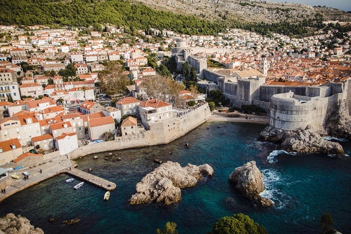 Bird's-eye views over the Croatian coastline reveal several Game of Thrones filming locations.