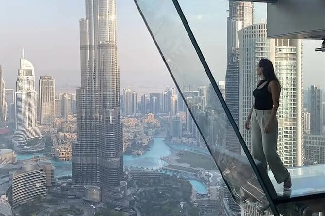 Dubai: Sky Views Observatory 360° vistas from 219.5 meters above Downtown Dubai.