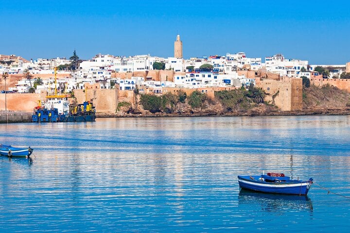 Panoramic views of the Bouregreg River and the Oudayas Kasbah, between Rabat and Salé.