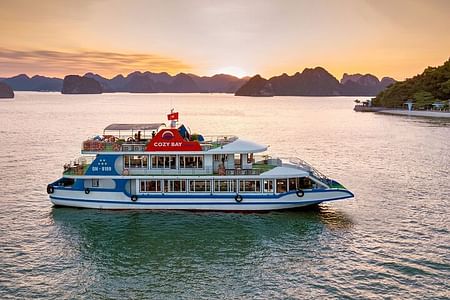 Cozy Bay Premium Halong Day Trip – 5 Star Cruise with Buffet Lunch & Sunset Views