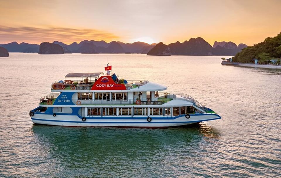Cozy Bay Premium Halong Day Trip, 5 Star Cruise with Buffet Lunch