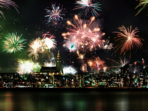 New Years Fireworks by Boat from Reykjavik
