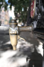 Part of a typical Modernista fountain in Barcelona