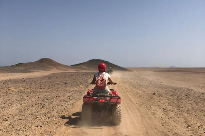 AِTV Quad Sunset Safari &amp; Camel Ride With Transfer - Hurghada