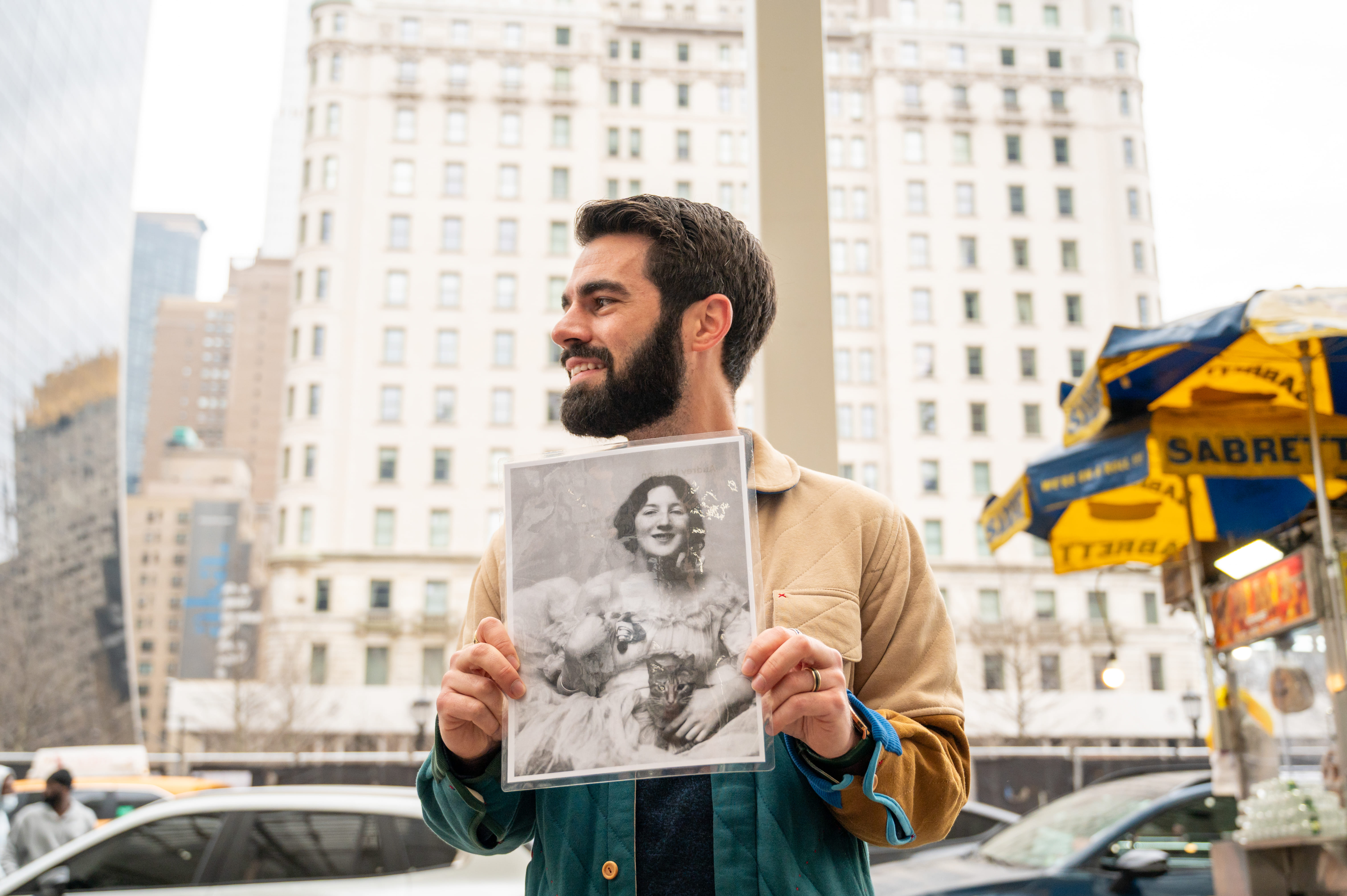 A guest holds up an image of one of the most famous women you've never heard of (but pass every day in NYC)