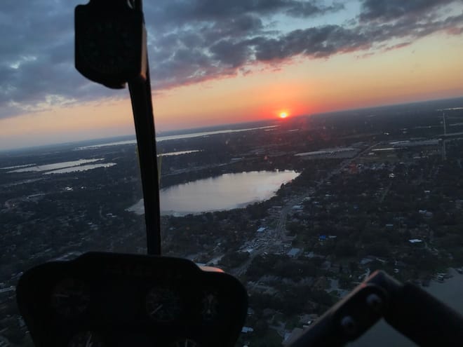 After-hours 31 Miles Helicopter Tour over all the Theme Parks