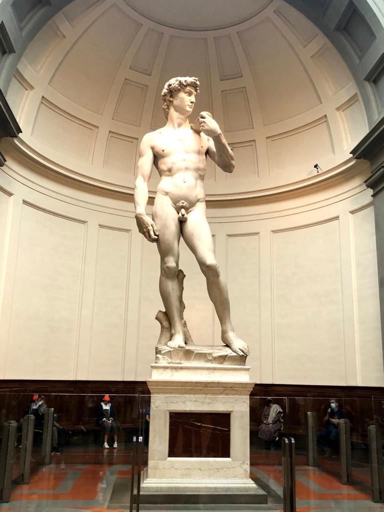 Michelangelo's David inside the Accademia Gallery