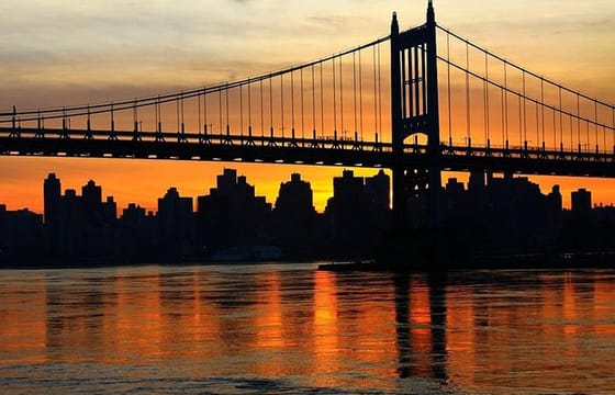Sunset Skyline Cruise Near Statue of Liberty in New York