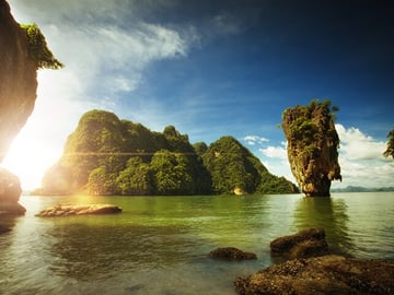 Phang Nga Bay: Sunset/Twilight Canoe Boat Cruise & Dinner