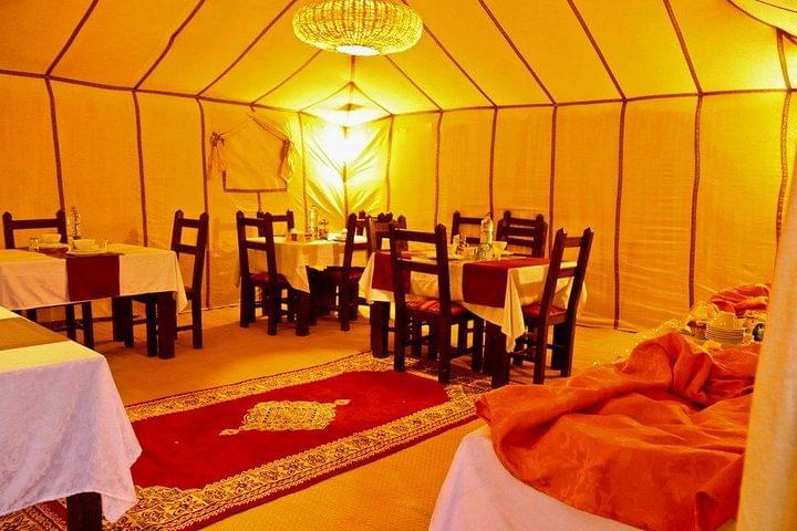 Luxury Camp in Merzouga Desert with Camel Trekking, Vehicule 4WD