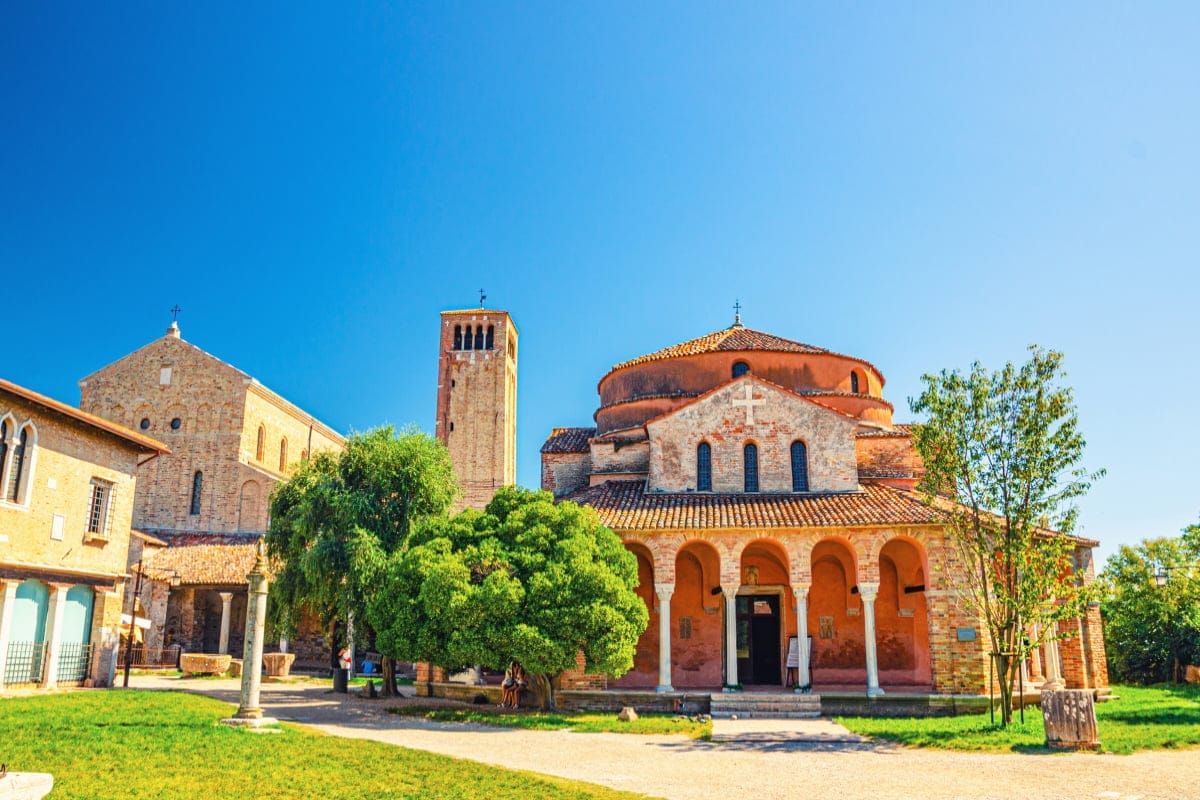 Historic Torcello Island with peaceful streets and ancient Venetian architecture