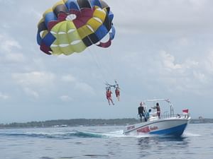Nusa Dua Watersport Parasailing Adventure, Tubing Ride and Diving Experience