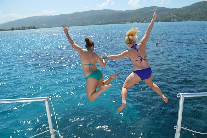 Sun, snorkeling, and an open bar—all set to the beat of a live Reggae DJ on your Montego Bay catamaran tour!