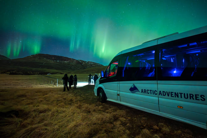 Aurora hunt with campfire, thermal suits & marshmallows