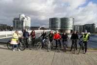 group by a bike bridge