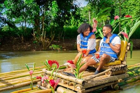 Horse Back Ride with Bamboo Rafting & Limestone Massage Combo from Montego Bay