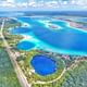 Aerial photo of the Bacalar lagoon