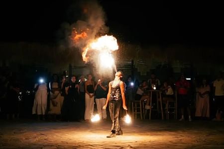 From Marrakech: Moroccan Dinner in Desert agafay with show live