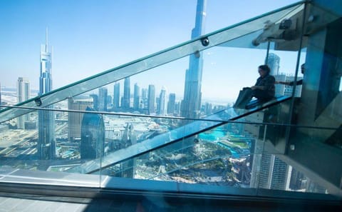 Dubai Sky View Glass Slide and Marina Dhow Dinner Cruise
