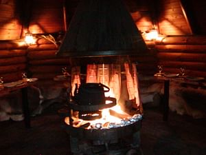 Salmon Dinner in the Hut with Finnish Smoke sauna experience