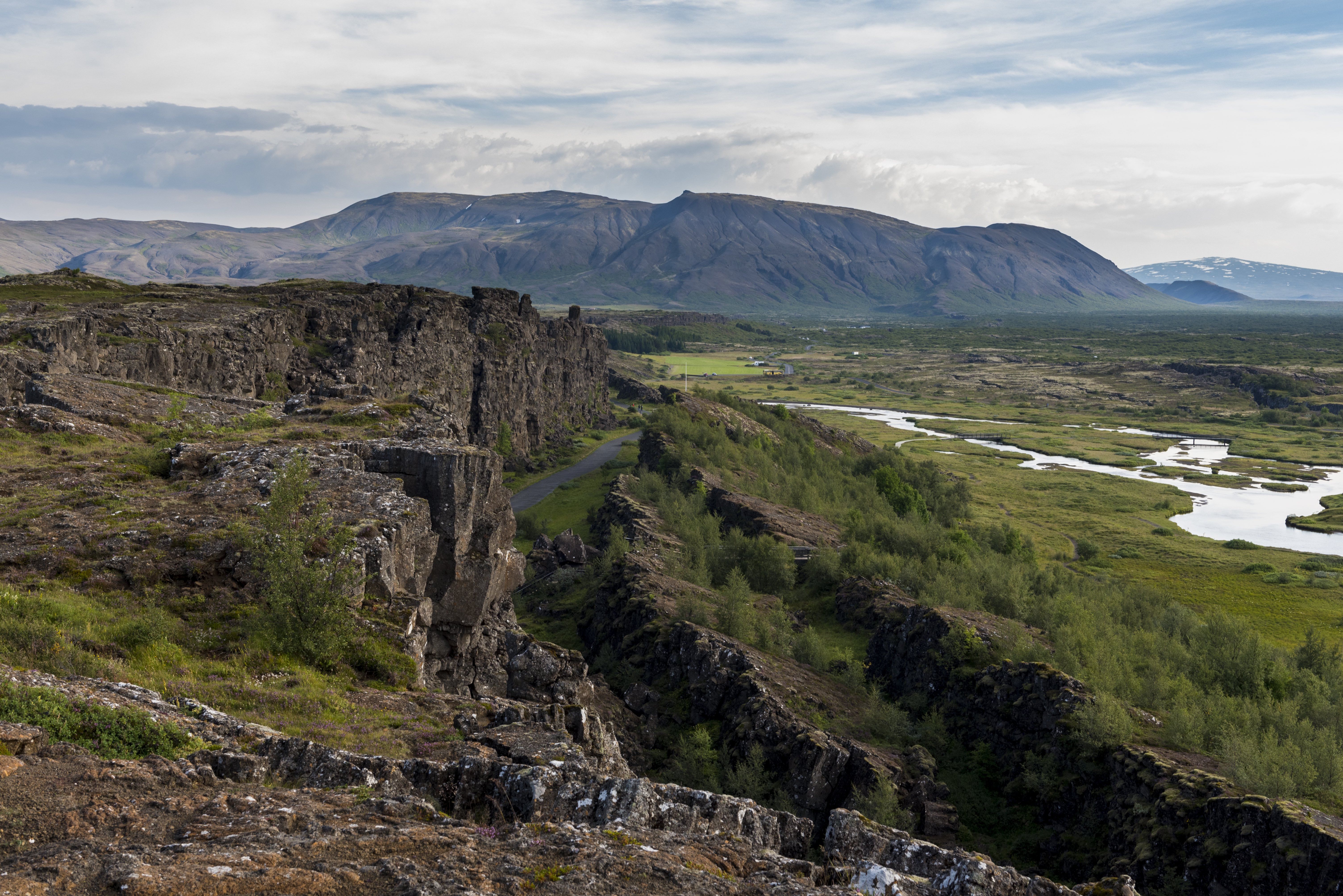 Almannagjá in Þingvellir Iceland, Mysterious Lighting