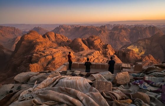 Mount Sinai and St Catherines Monastery from Sharm El Sheikh