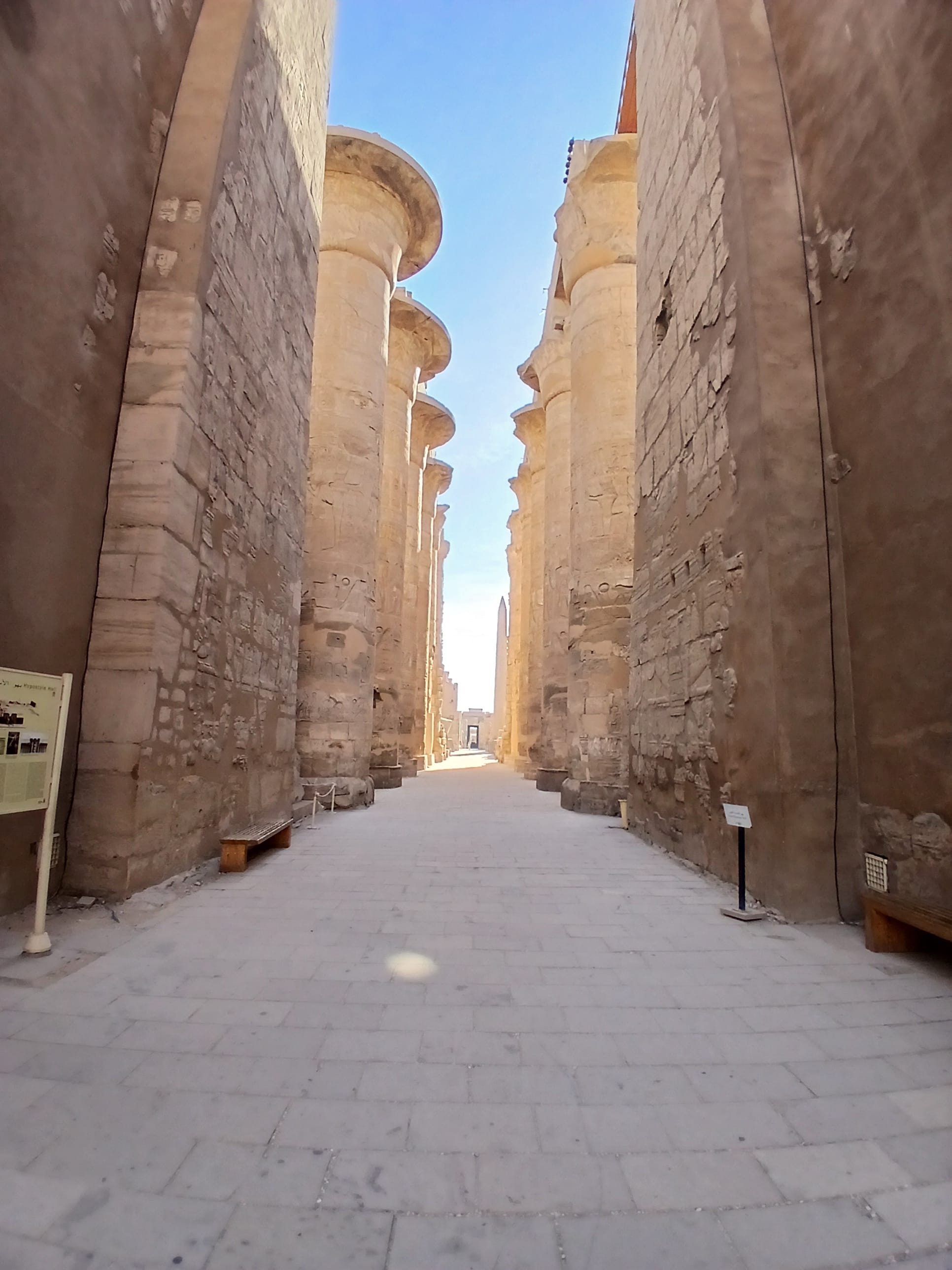 Ancient Egyptian temple with well-preserved hieroglyphs in Luxor.