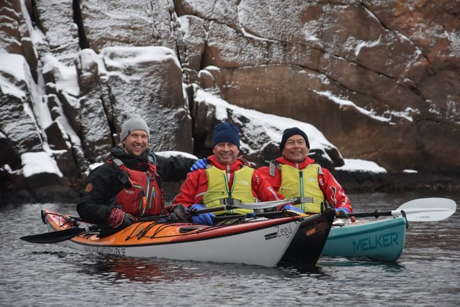 Winter kayaking