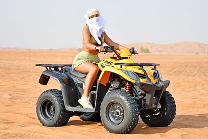 All in one Dubai Desert Safari ATV or Buggy Camelride BBQ Dinner 