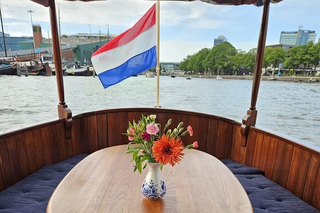 Open area of luxury saloon boat Ritz