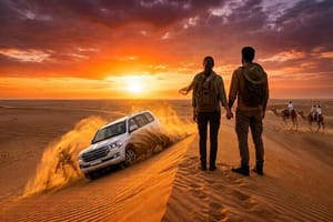 Doha Sunset Desert Safari: Dune Bashing, Camel Ride & Inland Sea